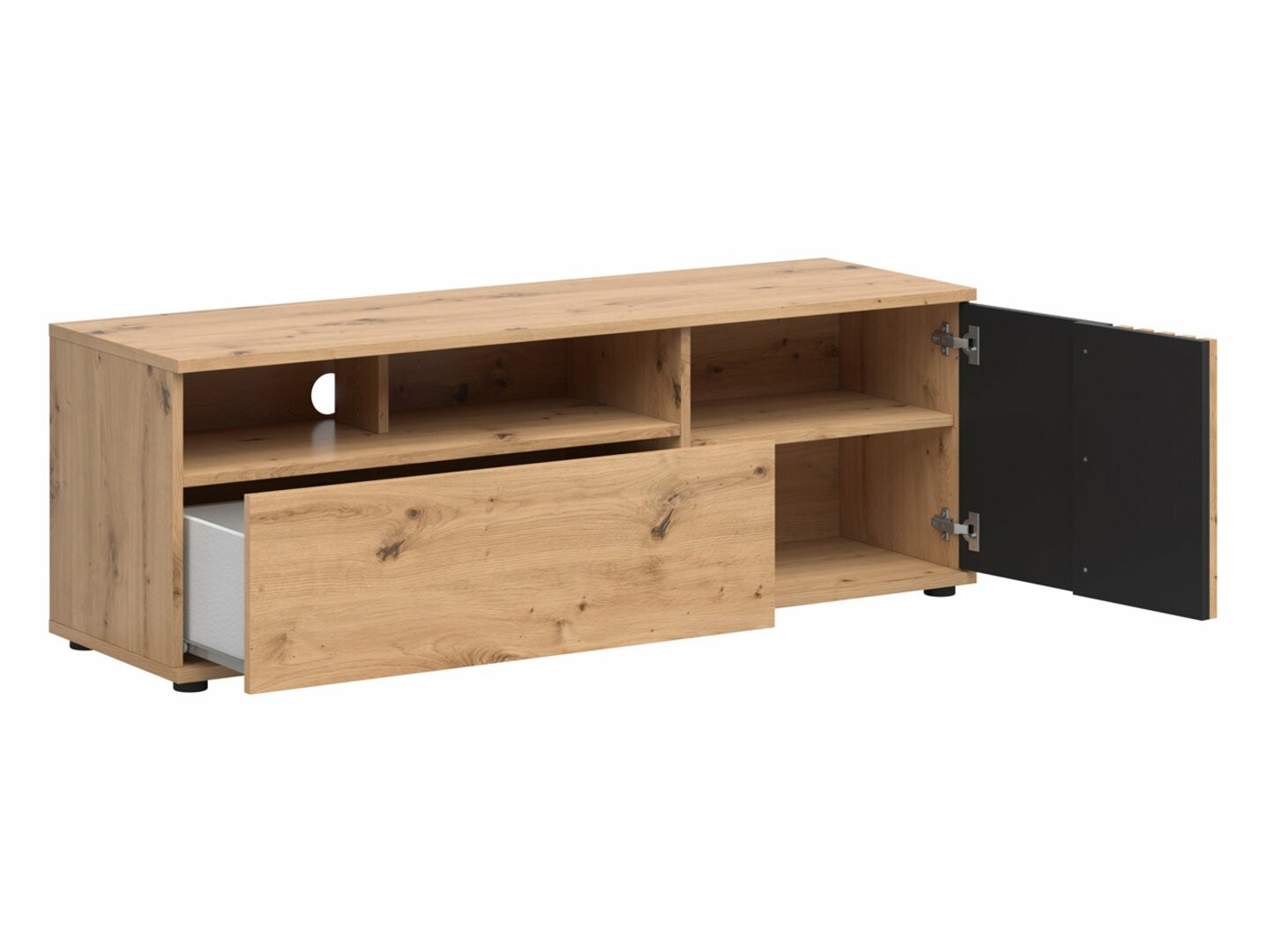 TV stolík VABRES RTV1D1S dub artisan/čierna