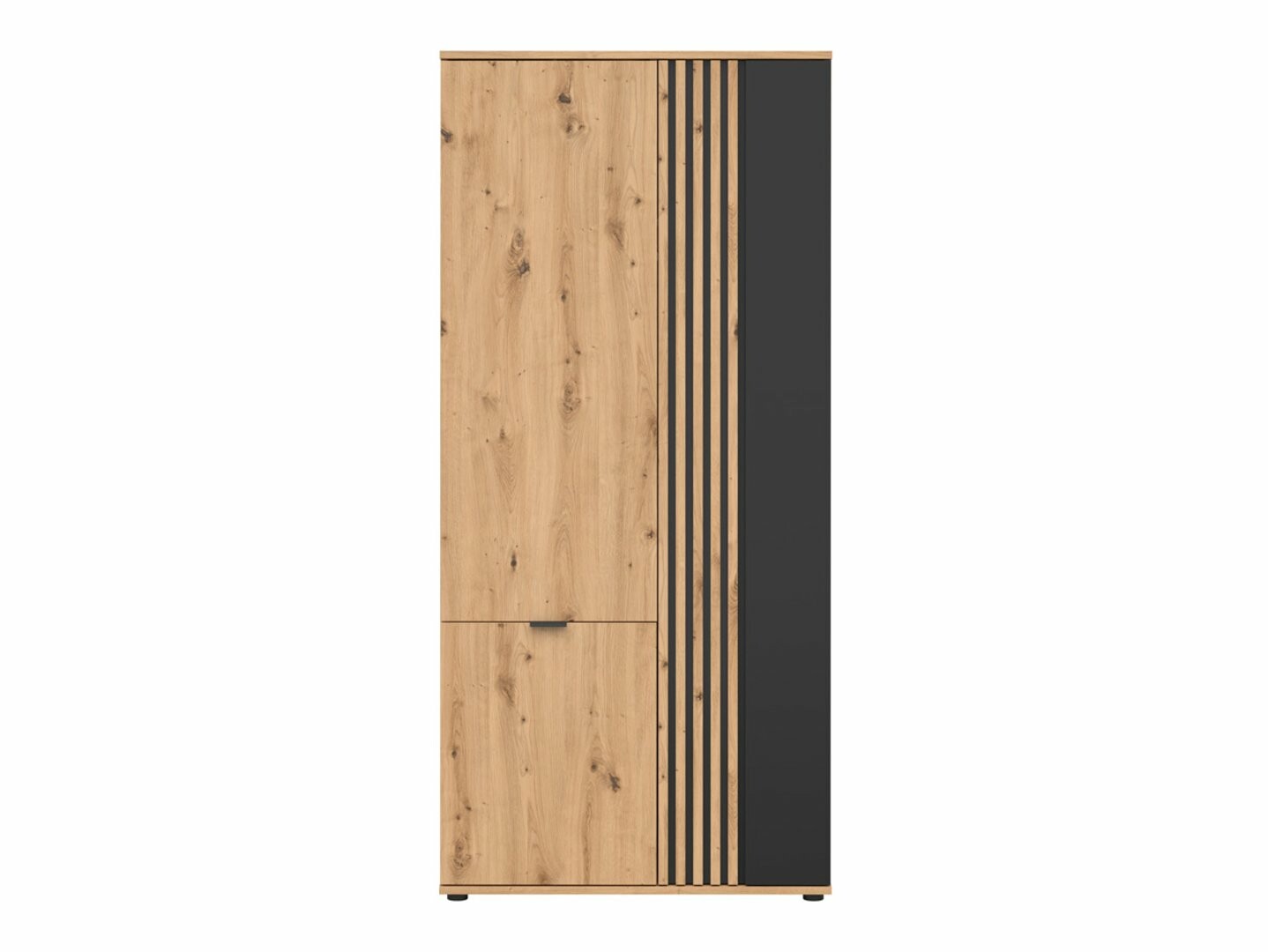 Skriňa trojdverová VABRES SZF3D dub artisan/čierna