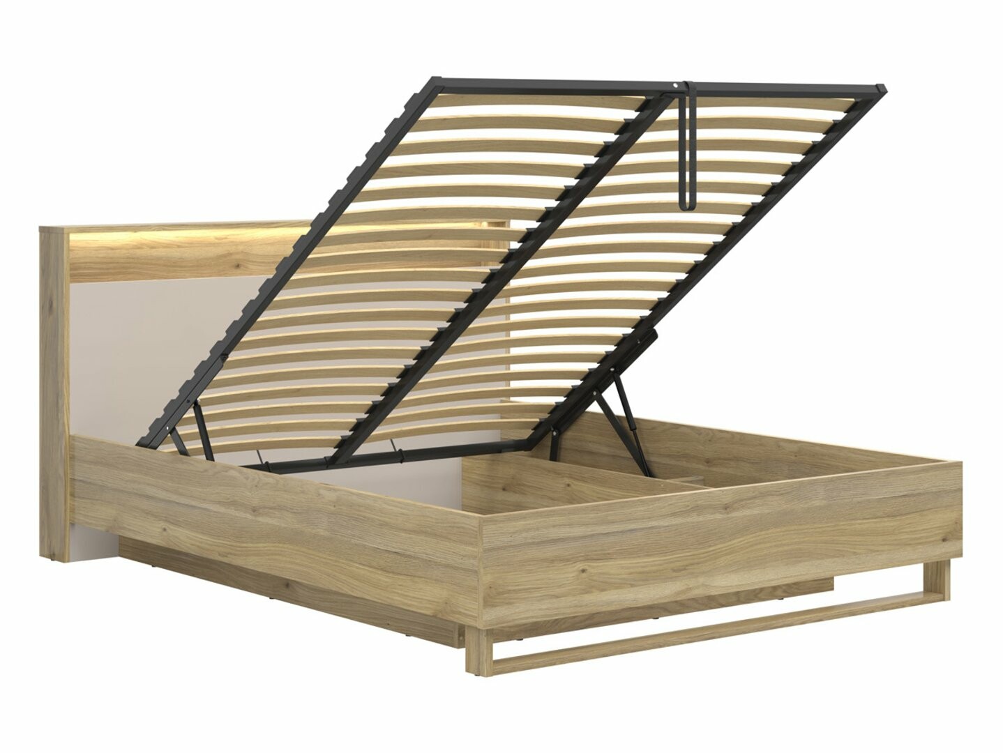 Posteľ 160x200 DALVA LOZ/160/B dub mauvella/kashmir