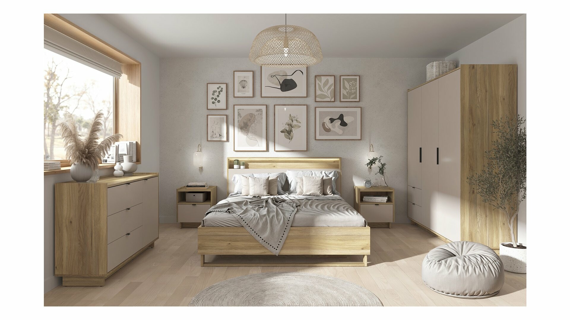 Komoda DALVA KOM1D3S dub mauvella/kashmir