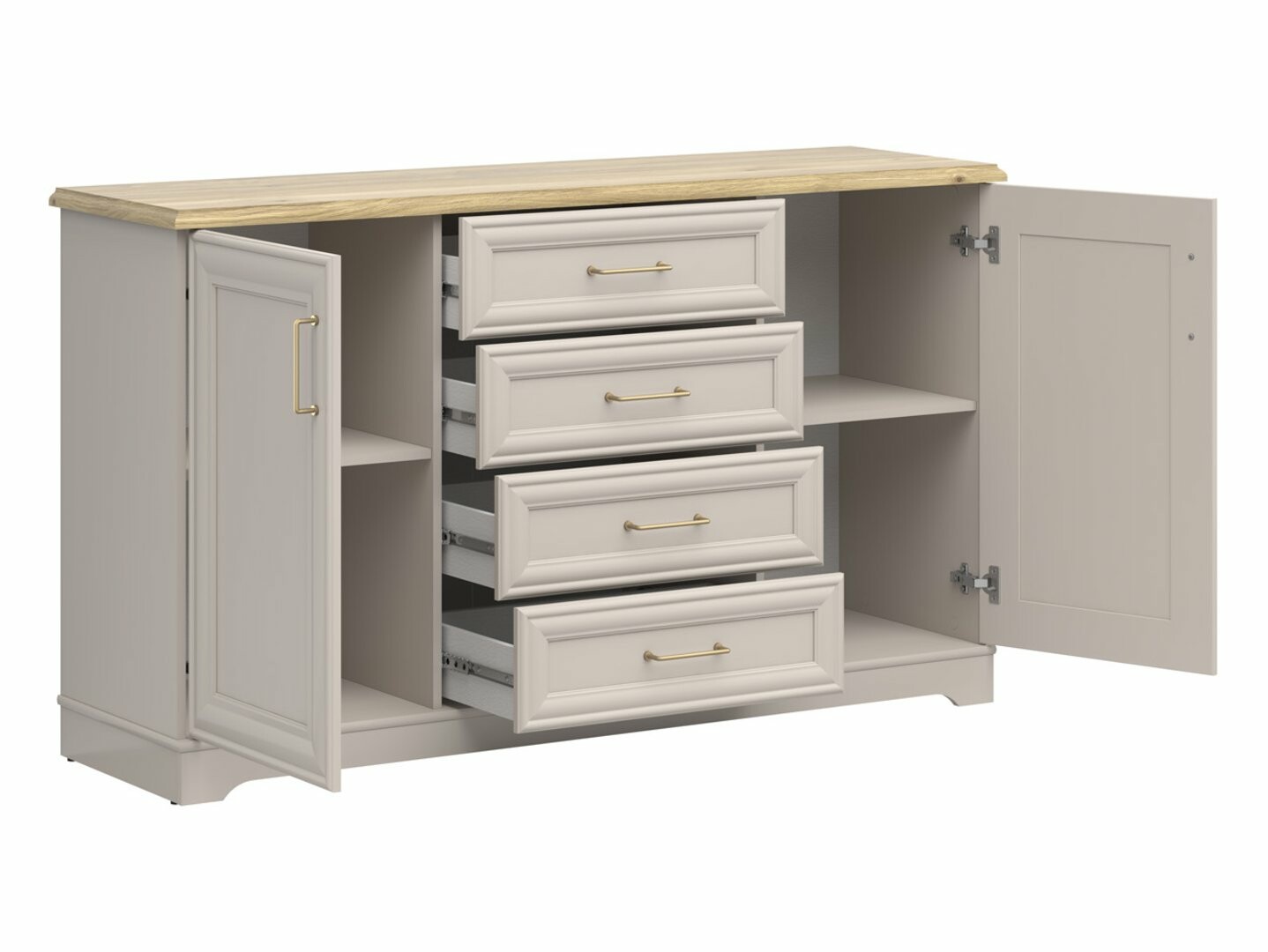 Komoda ANGA KOM2D4S dub mauvella/kashmir