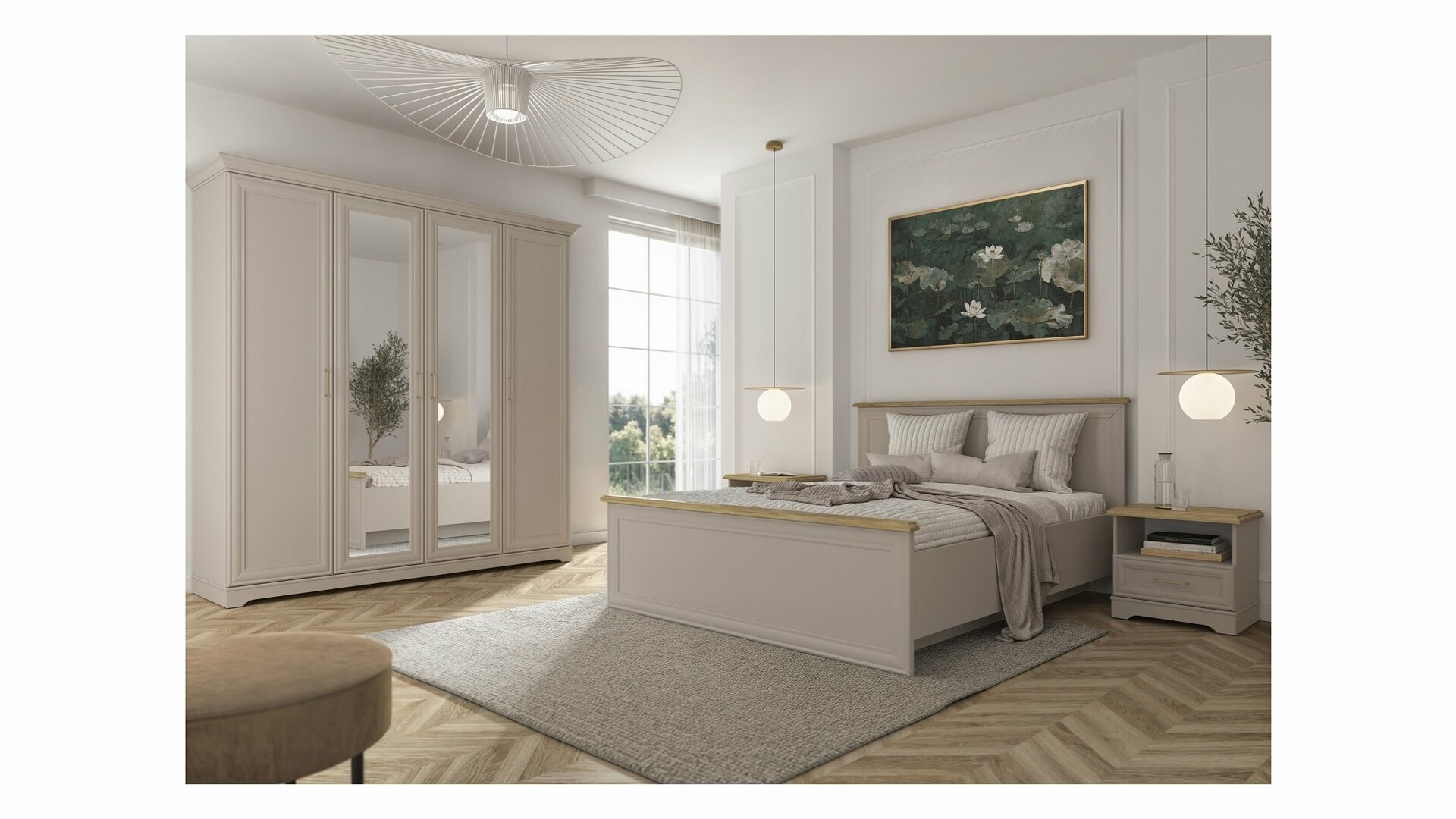 Zásuvková Komoda ANGA KOM4S dub mauvella/kashmir