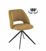 
	Stolička K546 pre každodenné pohodlie a eleganciu vo Vašej jedálni.

	 

	• Elegantný vzhľad tkvie v látkovom čalúnení.

	• Maximálna funkčnosť je vďaka 180° otočnému mechanizmu, zaisťuje tak ľahký pohyb.

	• Stabilitu poskytuje kovová podnož v čiernej farbe.

	• Stolička je dostupná vo viacerých farebných prevedniach.

	• Maximálna nosnosť stoličky je do 100kg.

	• Dodávaná v demonte.

	 

	Farba stoličky na Vašom monitore sa nemusí zhodovať so skutočným farebným prevedením produktu.
