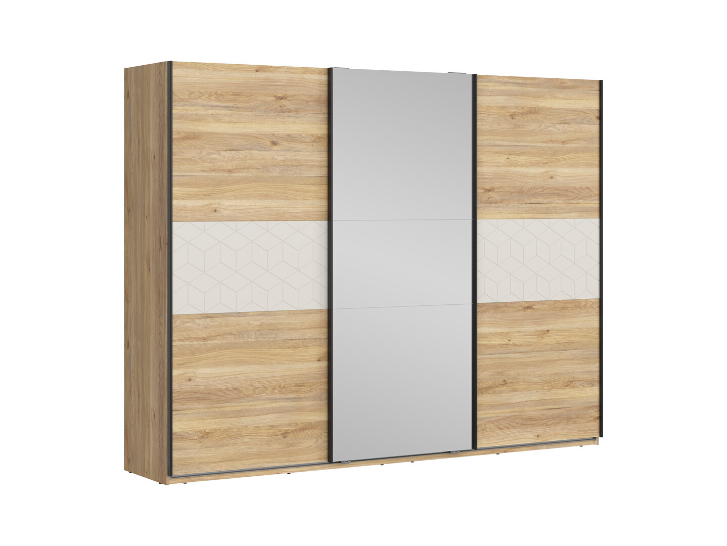 Skriňa GLAMOUR SZF/270/210/3M uni kashmir/dub mauvella