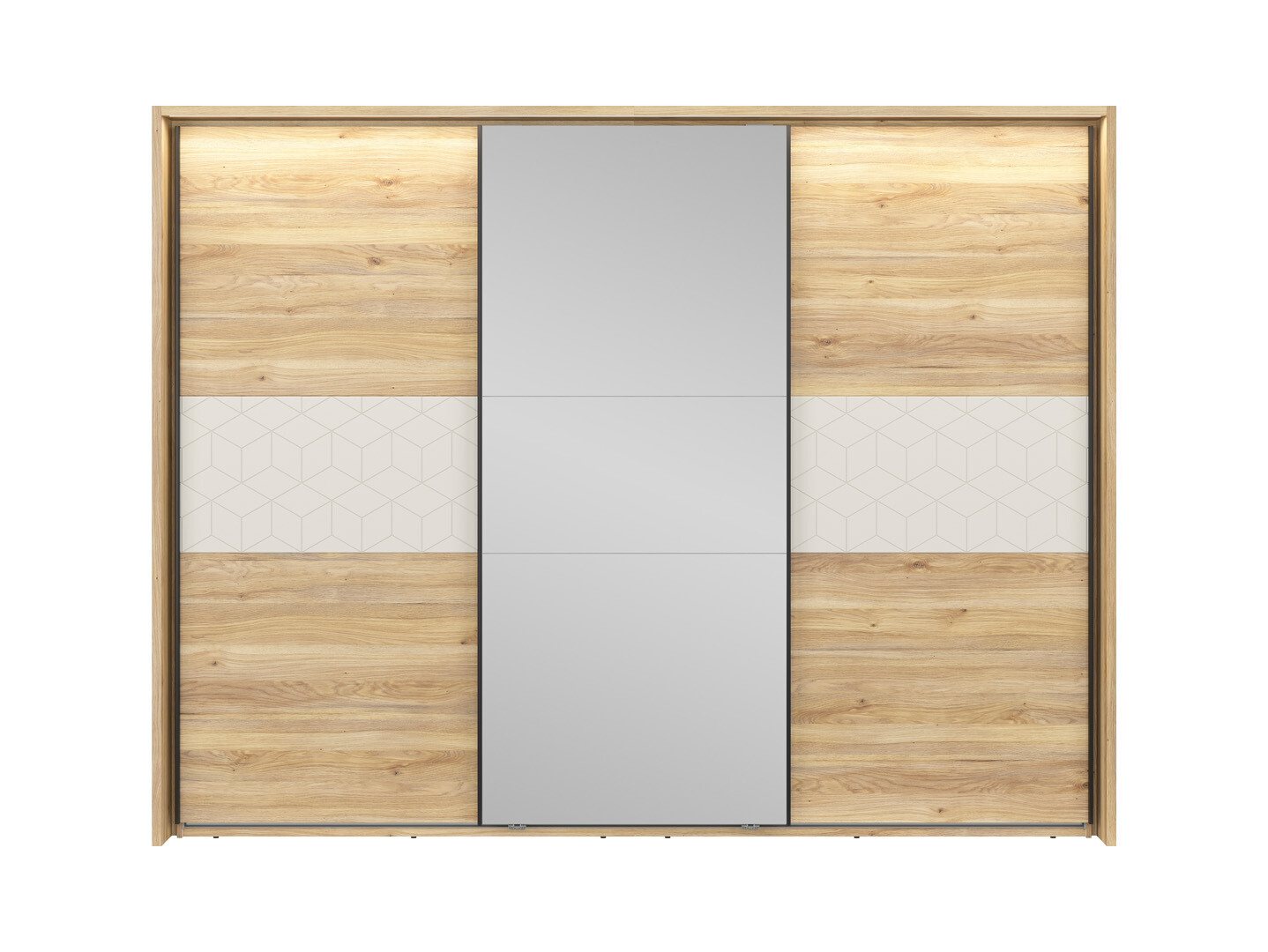 Skriňa GLAMOUR SZF/270/210/3M uni kashmir/dub mauvella