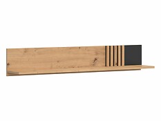 
	Polička VABRES - nadčasový a šikovný doplnok pre vaše bývanie v dekore dub artisan, s výraznými lamelami a čiernym akcentom. Tento model vystihuje spojenie moderného dizajnu, funkčnosti a estetiky prírodného dreva.

