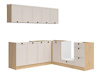 Rohová kuchynská linka: JUNONA LINE 200x200 bez pracovnej dosky