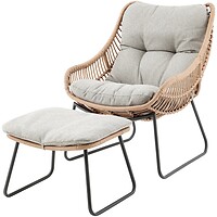 Záhradné kreslo s taburetkou: Oregon