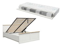 Posteľ 160x200 s úložným priestorom, roštom a matracom: FRIJA
