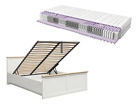 Posteľ 160x200 s úložným priestorom, roštom a matracom: FRIJA