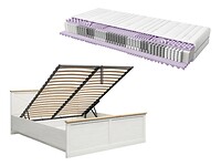 Posteľ 180x200 s úložným priestorom, roštom a matracom: FRIJA