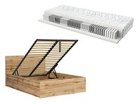 Posteľ 120x200 s úložným priestorom, roštom a matracom: TETRIX