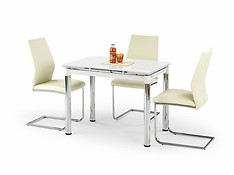 
	Rozkladací jedálenský stôl LOGAN 2 je určený pre tých, ktorí oceňujú moderné formy nábytku.
	• Univerzálnosť modelu strieda špecifický vizuál tvorený sklenenou doskou (biele) a konštrukciou z chrómovanej ocele.
	• Stôl určený k rôznym príležitostiam ponúka dve veľkostné varianty plochy a je možné ho rozložiť až do dĺžky 142 cm.
	• Stôl je dodávaný v demonte a montáž je veľmi jednoduchá.
	• Cena neobsahuje stoličky.
