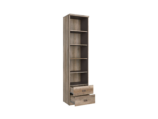Regál Malcolm REG2S/50 dub monument / sivá wolfram / dub monument