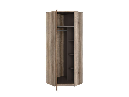 Rohová skriňa Malcolm SZFN1D dub monument / sivá wolfram / dub monument