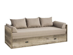Charakteristika: 

•    Rozkladacia posteľ LOZ/80/160.
•    Matrac s dreveným rámom v rozmere: šírka 75 - 150, dĺžka 195 cm.                                         •     Výsuvná časť - zásuvka je na plastových kolieskach a obsahuje úložný priestor na posteľnú bielizeň.                                                                                                                                                                                       •     Uvedená cena postele neobsahuje cenu matraca a vankúšov.
•   K tejto posteli je potrebné dokúpiť matrac z ponuky BLACK RED WHITE - CARBO do postele INDIANA/MALCOLM. Matrac obsahuje vo vnútri drevený rošt.
•   Možnosť dokúpenia vankúšov INDIANA/MALCOLM (3ks) a podhlavníka CARBO - INDIANA/ MALCOLM (2ks).
•   Maximálna nosnosť postele je do 200 kg.
•    Moderná kombinácia farieb korpusu dub canyon monumet / sivý wolfram v spojení s farbami dub canyon monumetn s 3D potlačou / sivý wolfram, na  dvierkach skriniek a čelách zásuviek, vytvoria najmodernejšie trendy dnešnej doby.
•    Jednoduchá montáž.
