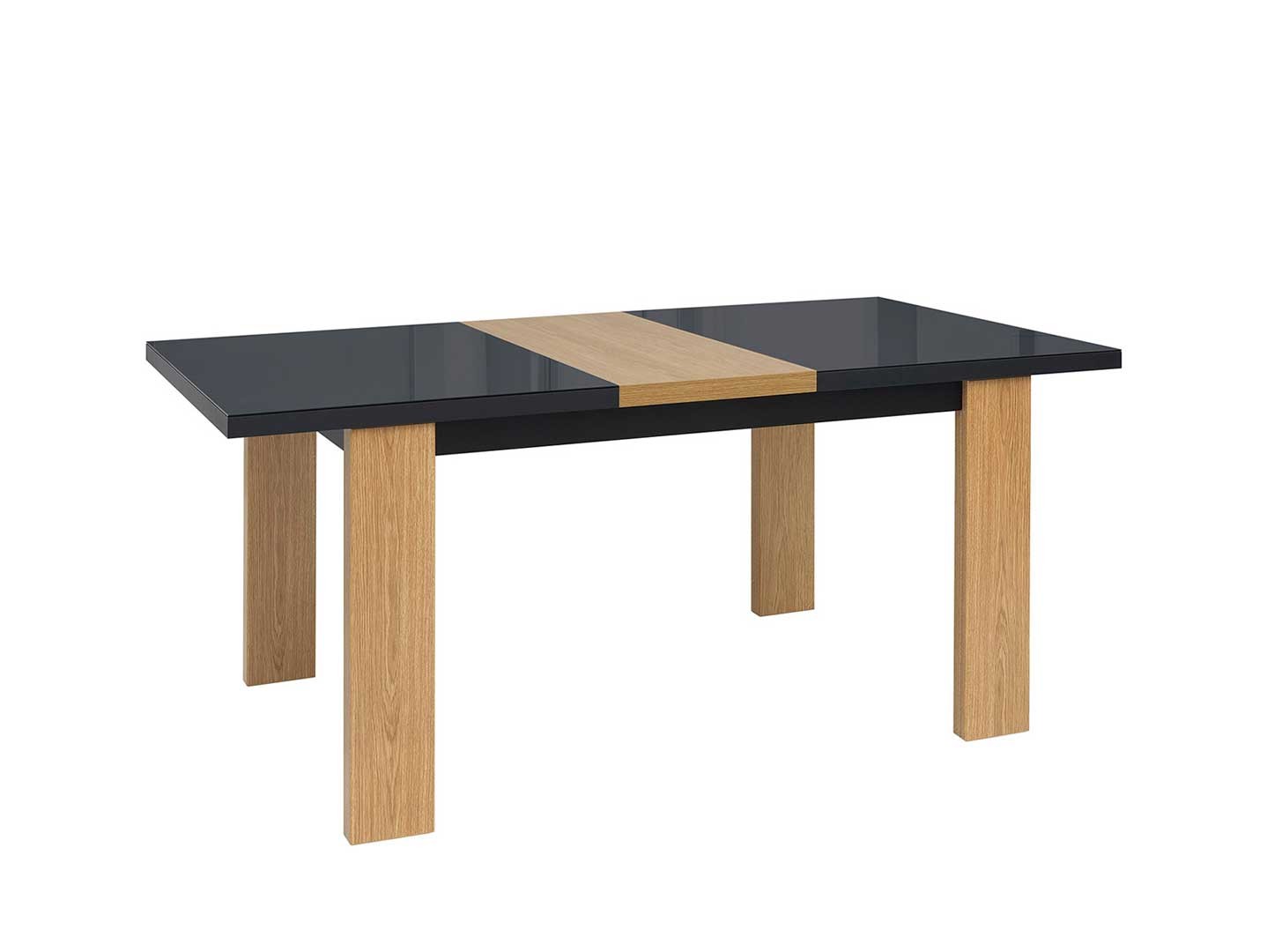Jedálenský stôl AROSA STO/140 dub baltic/čierny lesk