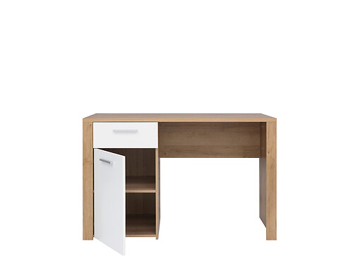 PC stôl BIU/120 BALDER dub riviera / biely lesk