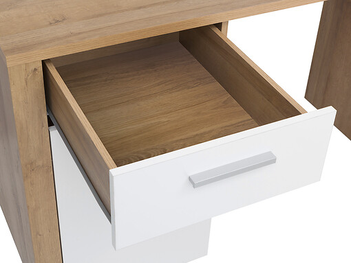 PC stôl BIU/120 BALDER dub riviera / biely lesk