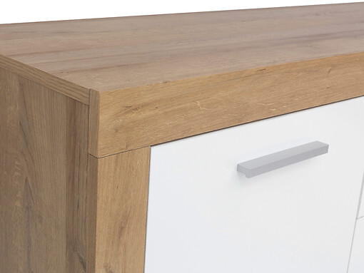 Komoda KOM2D4S BALDER dub riviera / biely lesk