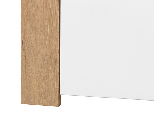 Regál REG1D1S BALDER dub riviera / biely lesk