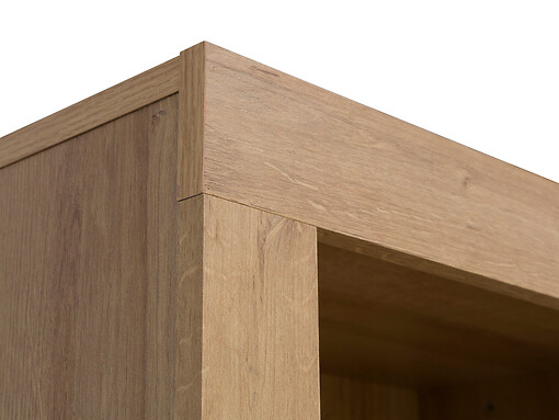 Regál REG1S BALDER dub riviera / biely lesk