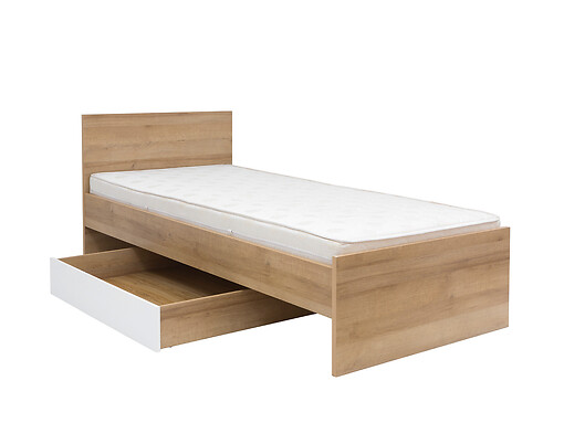 Zásuvka SZU BALDER dub riviera / biely lesk