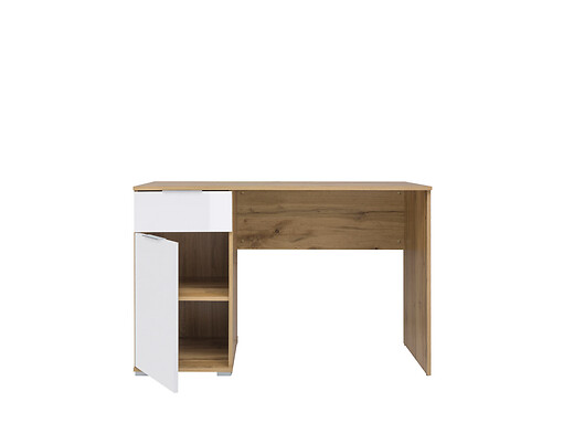 PC stôl BIU/120 ZELE dub wotan / biely lesk