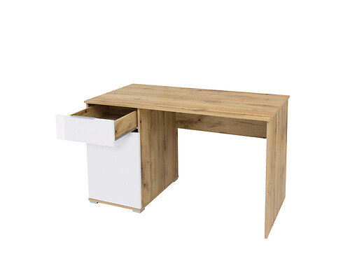 PC stôl BIU/120 ZELE dub wotan / biely lesk