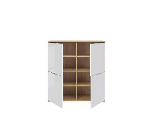 Komoda KOM4D ZELE dub wotan / biely lesk