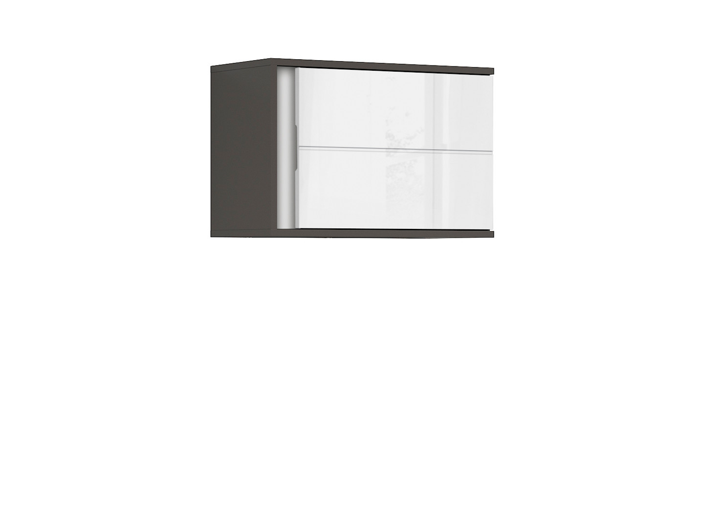 Závesná skrinka GRAPHIC SFW1DP/A sivý wolfram/biely vysoký lesk
