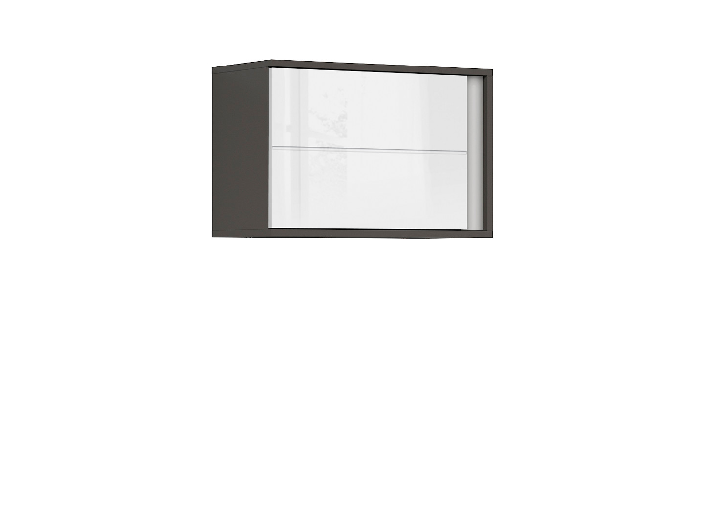 Závesná skrinka GRAPHIC SFW1DL/A sivý wolfram/biely vysoký lesk