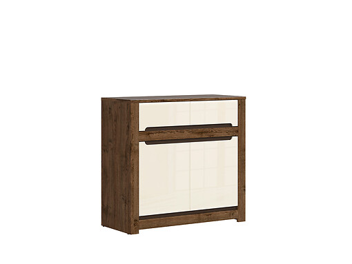 Komoda Ruso KOM2D2S dub april / perlový lesk