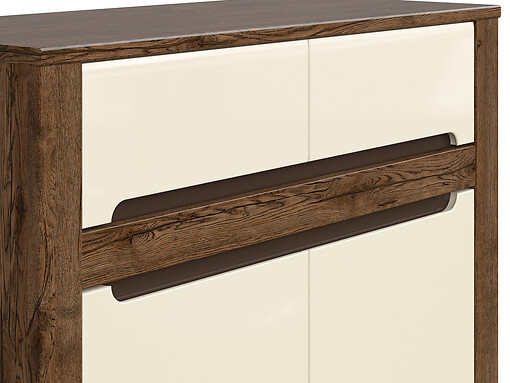 Komoda Ruso KOM2D2S dub april / perlový lesk