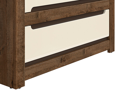 Skriňa RUSO SZF2D1S dub april / perlový lesk