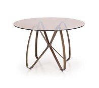 
	Jedálenský stôl LUNGO v luxusnom dizajne je vhodný do moderných domácností.
	• Disponuje špecifickým farebným podaním, kde doska stola je z tvrdeného skla v hnedom farebnom prevedení.
	• Na originalite dodáva aj oceľová konštrukcia špecifického tvaru. Podnož je vo farebnom prevedení antická zlatá.
	• Ideálny pre 4 ľudí a svojimi úspornými rozmermi vhodný do menších priestorov.

	• Maximálna nosnosť stola je do 40kg.
	• Ponuka neobsahuje stoličky.
	• Stôl je dodávaný v demonte.

	 

	Farba stola na Vašom monitore sa nemusí zhodovať so skutočným farebným prevedením produktu.
