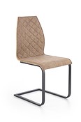 Jedálenská stolička K265 je určená pre milovníkov vkusného interiéru.
• Jedinečný vzhľad vďaka kombinácií preglejky (dub zlatý) a ekokoži (hnedá) dodáva izbe nádych elegancie.
• Komfort zabezpečuje čalúnené sedadlo a mierne profilovaná opierka chrbta.
• Materiál: ekokoža + preglejka laminovaná + oceľ maľovaná prášková.
• Vhodné dokúpiť k stolu BLACKY.
