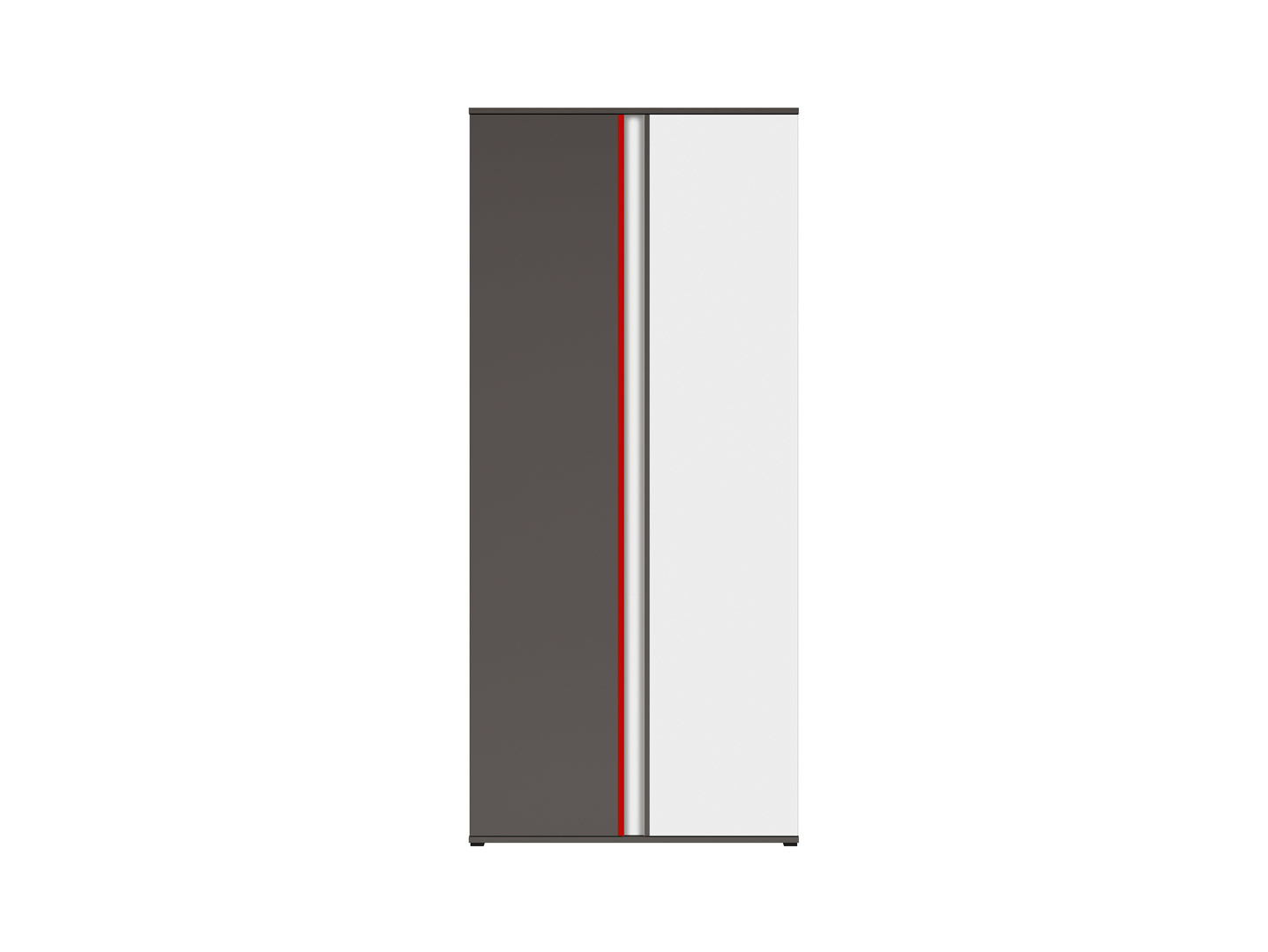 Skriňa GRAPHIC REG2D/86/B sivý wolfram/sivý wolfram/biely