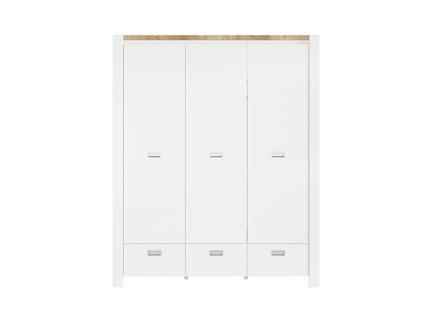 Skriňa DREVISO SZF3D3S biela/dub westminster/biela