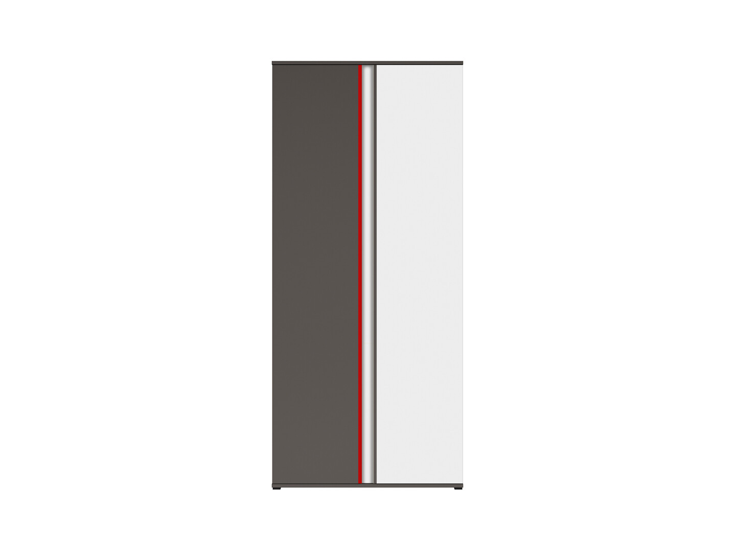 Skriňa GRAPHIC SZF2D/B sivý wolfram/sivý wolfram/biely