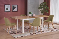 
	
		Rozkladací jedálenský stôl TIAGO II poskytuje dve využiteľné plochy podľa potreby momentu.
		• Krásu jednoduchých tvarov ocenia najmä milovníci univerzálnych riešení.
		• Masívny stôl, ktorý je možné rozložiť až na dĺžku 220 cm sa prispôsobí počtu zúčastnených osôb.
		• Materiál: laminovaná doska+ABS/ MDF lamino
	
		• V ponuke vo viacerých farebných prevedeniach: dub riviera/biela, biela, dub riviera.
	
		• Maximálna nosnosť stola je do 40 kg.
	
		• Ponuka neobsahuje stoličky.
		• Stôl je dodávaný v demonte a montáž je veľmi jednoduchá.
	
		 
	
		Farba stola na Vašom monitore sa nemusí zhodovať so skutočným farebným prevedením produktu.


	 

