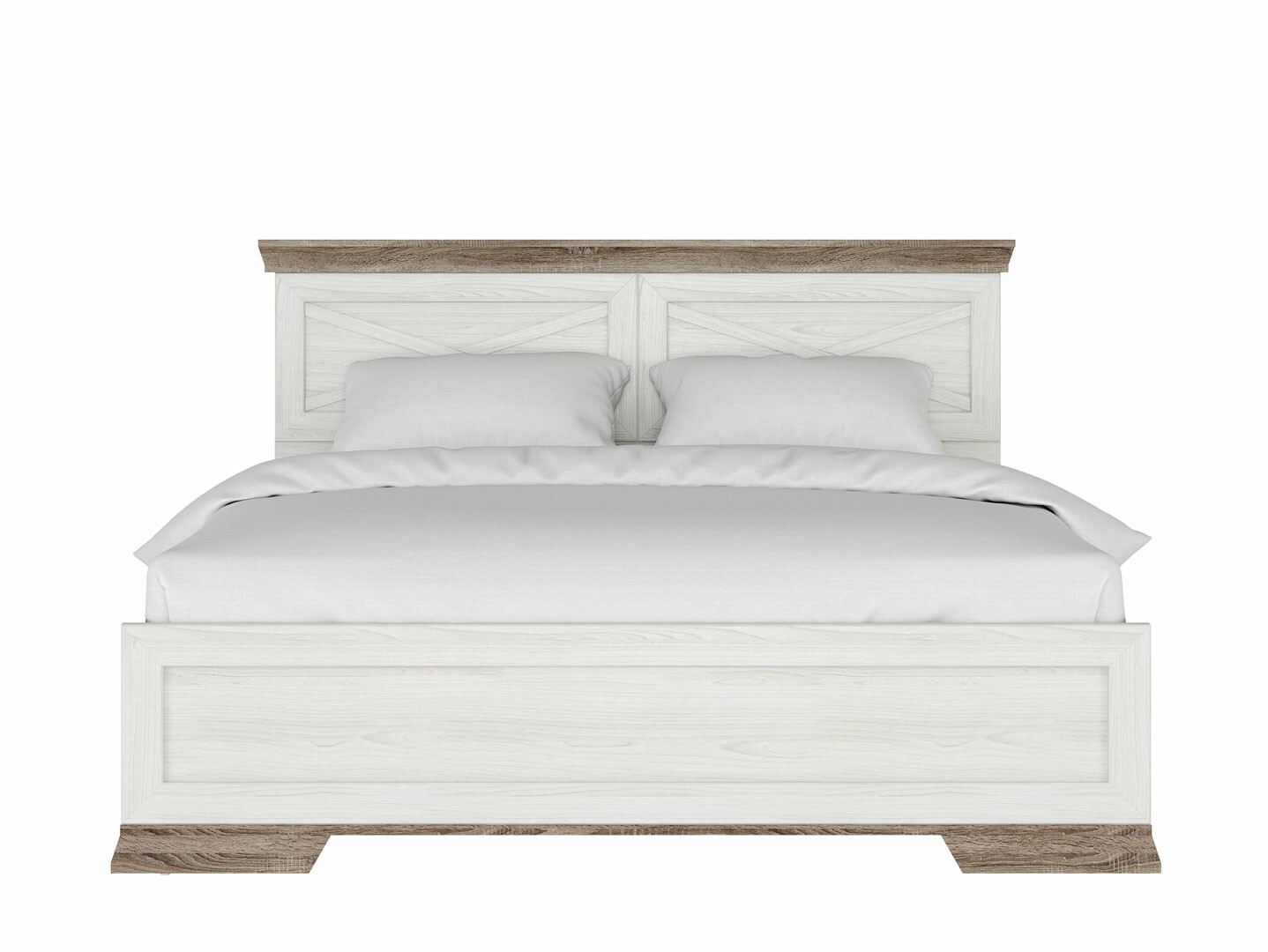 Manželská posteľ MARSELLE LOZ/160x200 (so zásuvkami) jaseň snežný/ dub sonoma tmavý