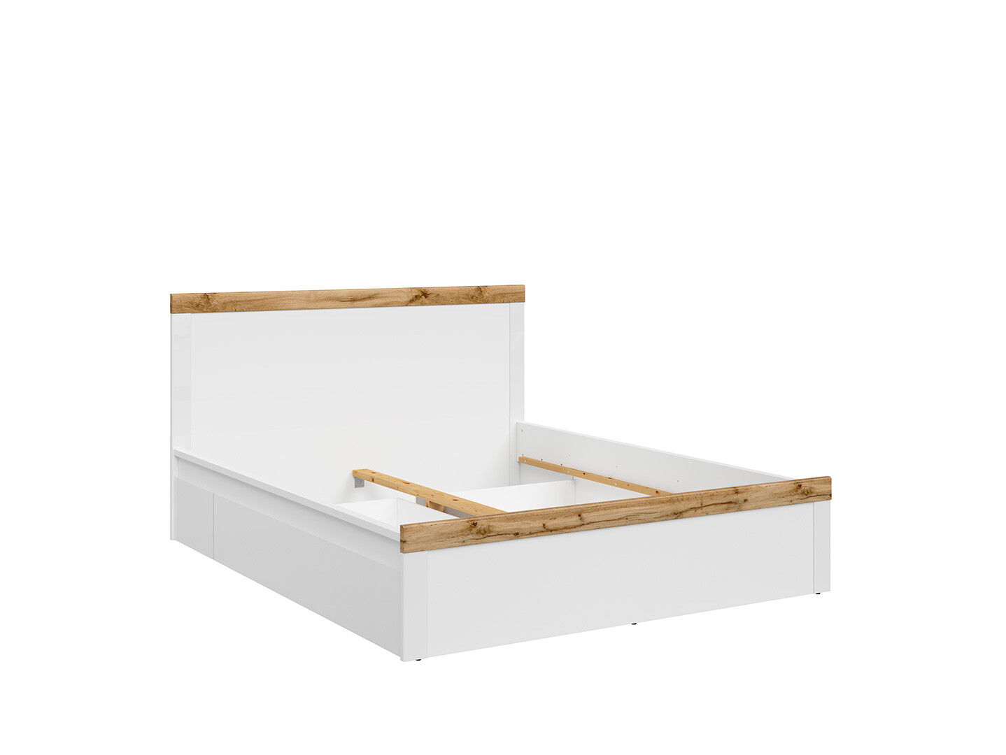 Posteľ HOLTEN LOZ/160 biely/dub wotan