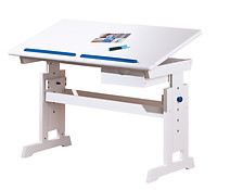 
	Detský písací stôl BARU je vhodným prvkom nábytku do každej detskej izby.

	• Stôl disponuje hlavnou doskou, ktorej výšku a uhol si dokážete ľubovoľne nastaviť.

	• Model je vyrobený z MDF a lakovaného masívneho dreva.

	• Farba: biela/ ružová - modrá (zahŕňa 2 sady plastových poťahov)

	• Dodávaný v demonte.

	 

	Farba stola na Vašom monitore sa nemusí zhodovať so skutočným farebným prevedením produktu. 

