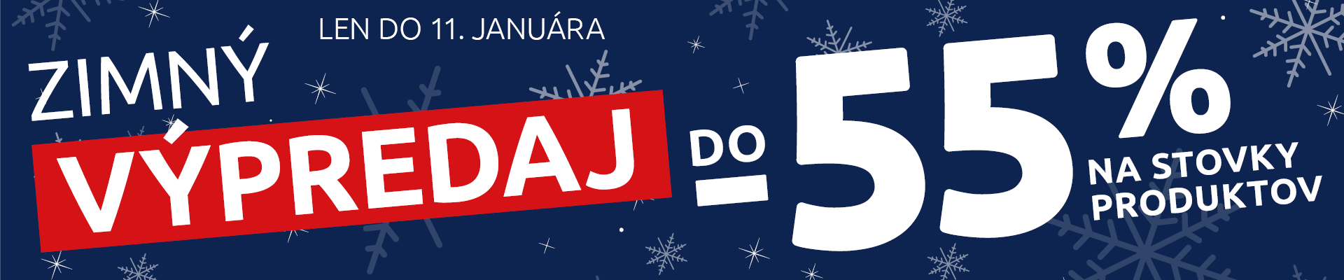 Zimný výpredaj do -55% na stovky produktov1! Len do 11. januára 2026.